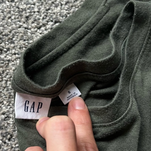 Women’s Gap Short Sleeve Gathered Waist Midi Dress in Size Small in Baby Tweed - Picture 4 of 6